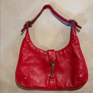 Coach vintage Red Leather Shoulder Bag